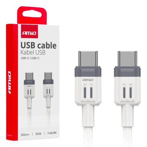 USB-C - USB-C kabel za punjenje 60w 100cm fulllink amio-03908