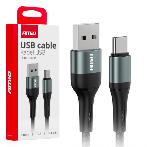 USB-A - USB-C 3a kabel za punjenje 100 cm fulllink amio-03911