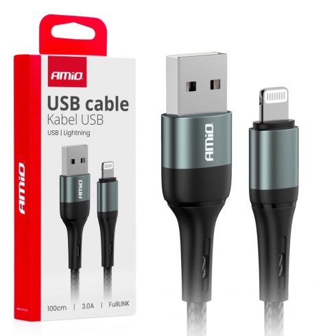 USB-A kabel za punjenje - Lightning iPhone 3a 100cm fulllink amio-03913