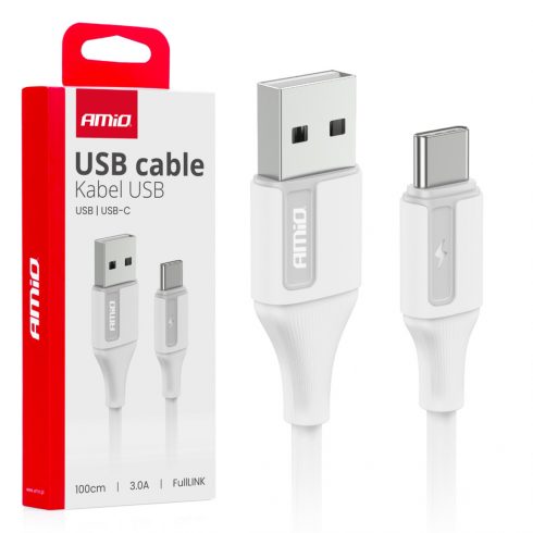 USB-A - USB-C 3A kabel za punjenje 100 cm fulllink amio-03917