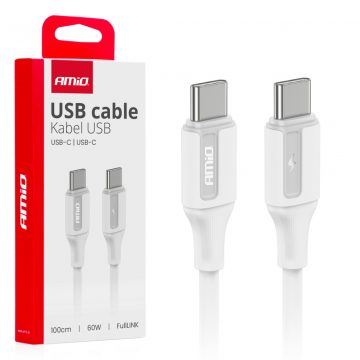   USB-C - USB-C kabel za punjenje 60w 100cm fulllink amio-03920