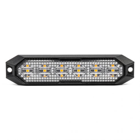 Flat bljeskalica upozoravajuća lampa 6x3w led r65 r10 12v 24v amio-03930