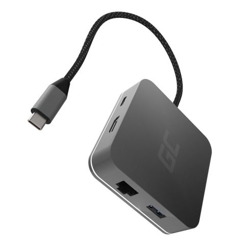 Docking Station HUB USB-C Green Cell 6in1 (USB 3.0 HDMI Ethernet USB-C) za Apple MacBook, Dell XPS, Asus ZenBook i druge