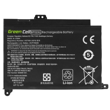   Green Cell/ HP/ 7.7V/ 4400 mAh/ Li-Pol/ HSTNN-LB7H/ BP02XL/ Pavilion 15-AU 15-AU051NW AU071NW/ neoriginal