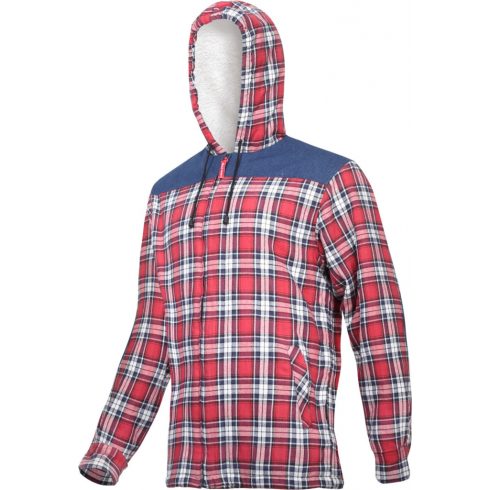 Toplinski izolirana flanelska košulja. ojačana, crveno-grand, "2xl", ce, lahti