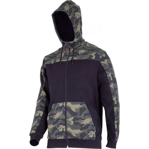 Camo hoodie s patentnim zatvaračem, zelena i crna, "m", ce, lahti