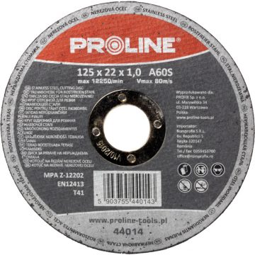   44012 Rezna ploča za kiselootporni čelik T41, 125x1,2 mm, Proline