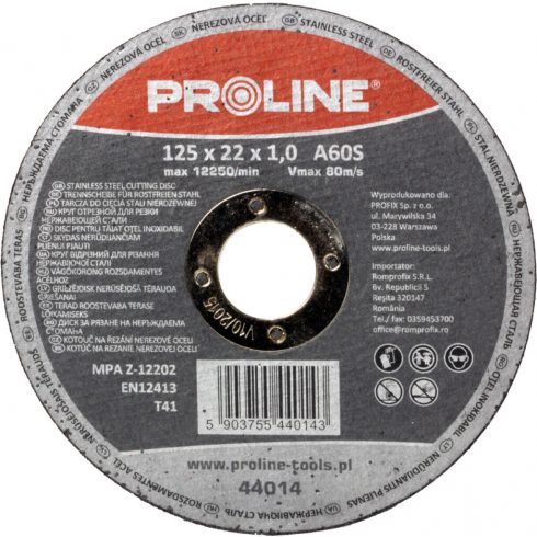 44012 Rezna ploča za kiselootporni čelik T41, 125x1,2 mm, Proline