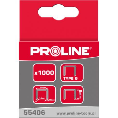 55412 Kaljene kopče tip G, pravokutne, L=12mm, Proline