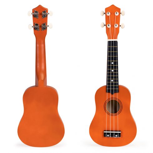 Dječja drvena ukulele gitara s 4 najlonske žice ECOTOYS