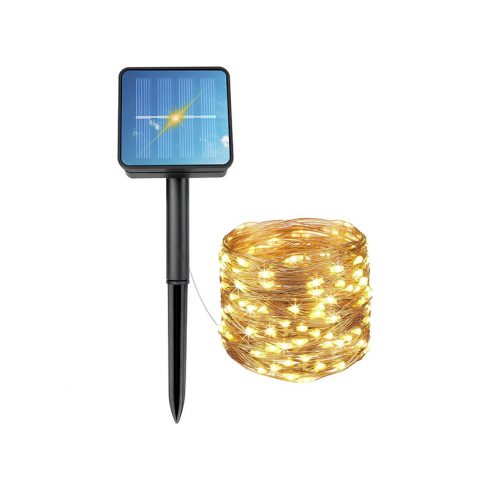 87-526# Solarna vrtna svjetla, 100 LED dioda, kabel 12 m, toplo