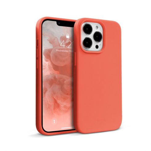 Crong Color Cover Liquid Silicone Case za iPhone 13 Pro (Coral Red)