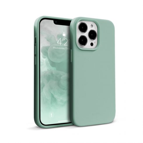 Crong Color Cover Liquid Silicone Case za iPhone 13 Pro (mint zelena)