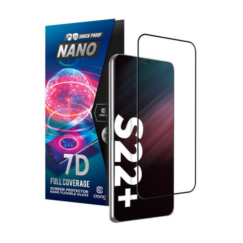 Crong 7D Nano Fleksibilno staklo – Hybrid Screen Protector pune pokrivenosti 9H Samsung Galaxy S22+