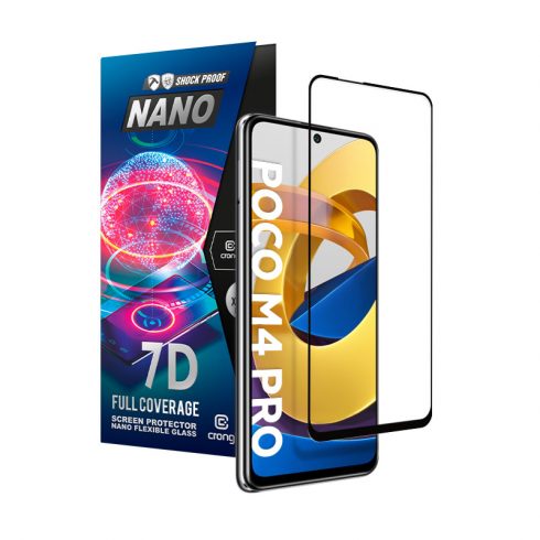 Crong 7D Nano Fleksibilno staklo – hibridni zaštitnik zaslona pune pokrivenosti 9H POCO M4 Pro 5G