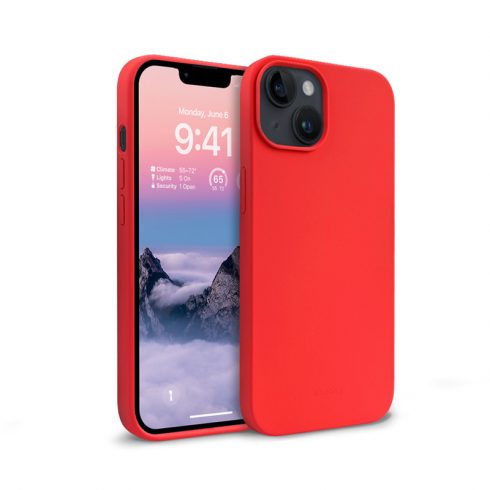 Crong Color Cover Liquid Silicone Case za iPhone 14 Max (crvena)