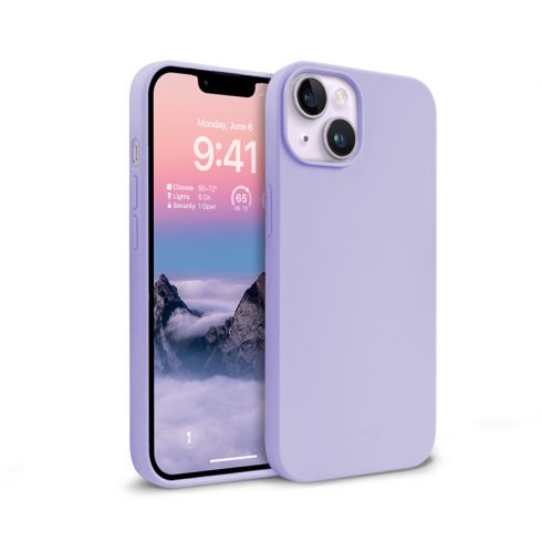 Crong Color Cover Liquid Silicone Case za iPhone 14 Max (ljubičasta)