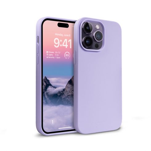 Crong Color Cover Liquid Silicone Case za iPhone 14 Pro (ljubičasta)