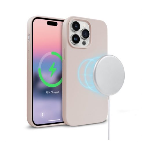 Crong Colour Cover Magnetic Case za iPhone 14 Pro (pješčano ružičasta)