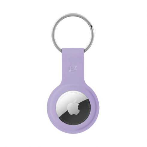 Crong Silicone Case with Key Ring - Zaštitna torbica za Apple AirTag privjesak za ključeve (ljubičasta)