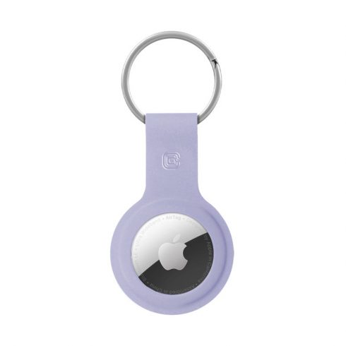 Crong Silicone Case with Key Ring - Zaštitna torbica za Apple AirTag privjesak za ključeve (lavanda)