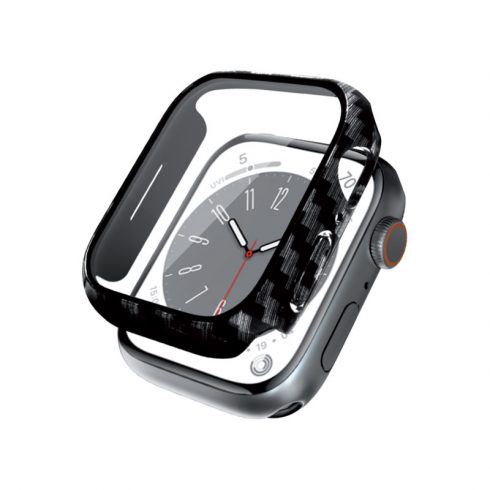 Crong Hybrid Watch Case - Kućište sa staklom za Apple Watch 41mm (Carbon)