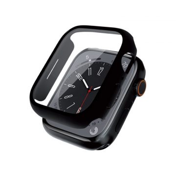   Crong Hybrid Watch Case - kućište sa staklom za Apple Watch 44 mm (crno)