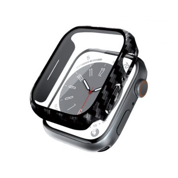   Crong Hybrid Watch Case - kućište sa staklom za Apple Watch 45mm (Carbon)