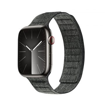   Crong Melange - Magnetni remen za Apple Watch 42/44/45/49 mm (crni melange)