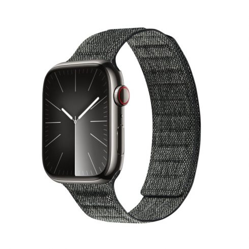 Crong Melange - Magnetni remen za Apple Watch 42/44/45/49 mm (crni melange)