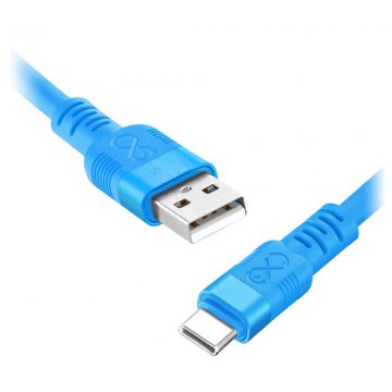   USB-A - USB-C eXc WHIPPY Pro kabel, 0,9M, 60W, brzo punjenje, pastelna miješana boja