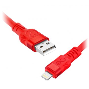   USB-A kabel - Lightning eXc WHIPPY Pro, 2M, 12W, brzo punjenje, neon mix boja