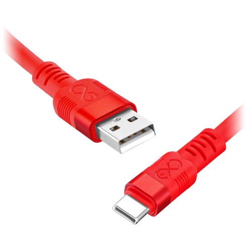 USB-A - USB-C eXc WHIPPY Pro kabel, 2M, 60W, brzo punjenje, neon mix boja