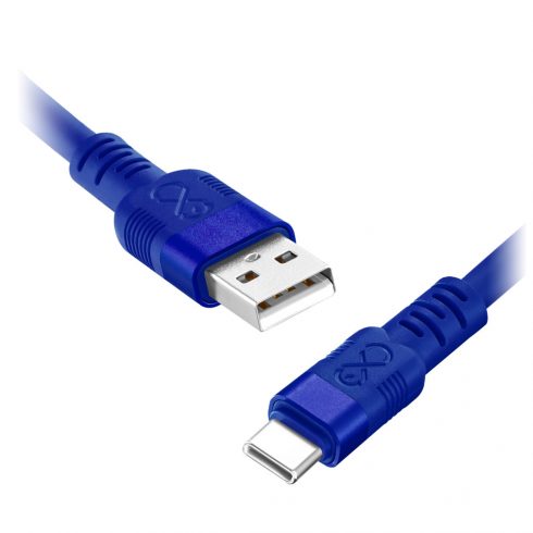 USB-A - USB-C eXc WHIPPY Pro kabel, 2M, 60W, brzo punjenje, mješavina pastelnih boja