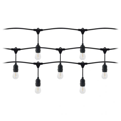 String lampe set - 1 kom kabel 15m (15 lampi) + 15 LED žarulja 1W E27, 3000K - toplo + 1 žarulja gratis!