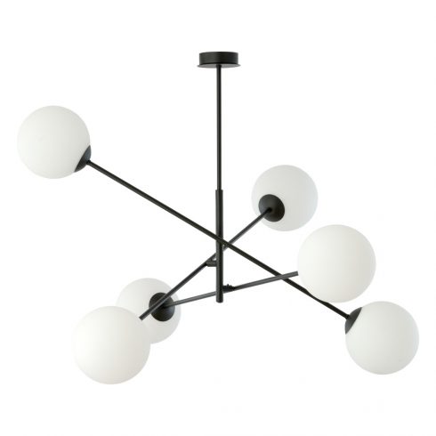 LAINA viseća lampa, max snaga 6x40W, E14, crno-bijela