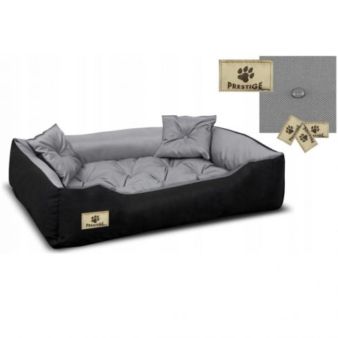 Prestige krevet za pse i mačke 115x90 / 130x105cm sivo-crni