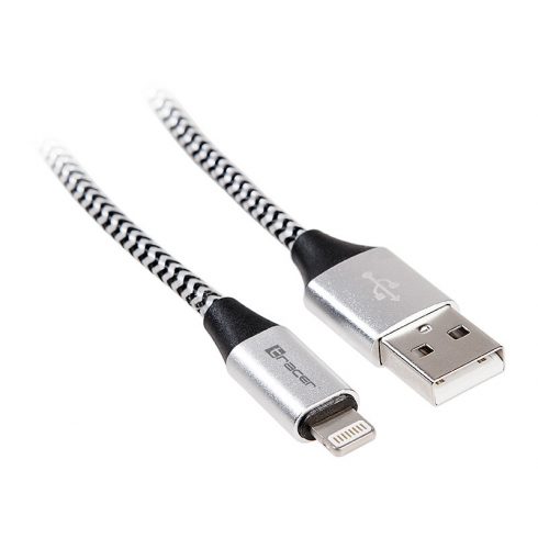 TRACER USB 2.0 iPhone AM - lightning kabel 1.0 m, crno-srebrni