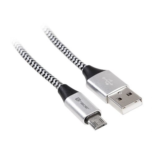 TRACER USB 2.0 AM - mikro kabel 1.0 m, crno-srebrni