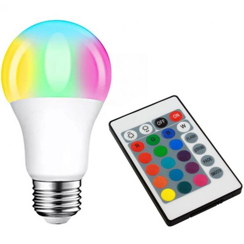 ZD7C RGB LED žarulja daljinski upravljač e27 3w