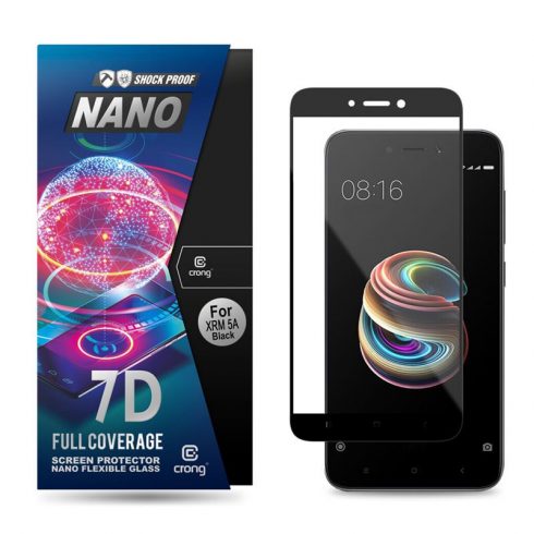 Crong 7D Nano Fleksibilno staklo – hibridna zaštita za zaslon pune pokrivenosti 9H Xiaomi Redmi 5A