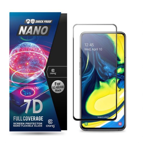 Crong 7D Nano Fleksibilno staklo – Hybrid Screen Protector pune pokrivenosti 9H Samsung Galaxy A80 / A90