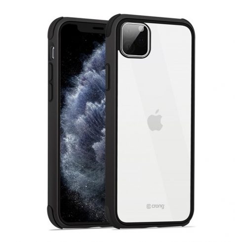 Crong Trace Clear Cover - Hybrid Protective Case za iPhone 11 Pro (crna/crna)