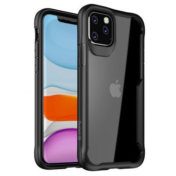   Crong Hybrid Clear Cover - Zaštitna torbica za iPhone 11 Pro Max (crna)