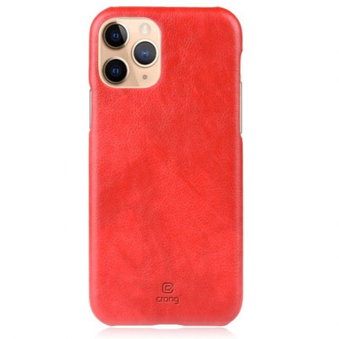 Crong Essential Cover - torbica od PU kože za iPhone 11 Pro Max (crvena)