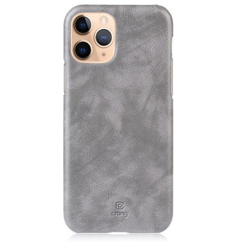 Crong Essential Cover - torbica od PU kože za iPhone 11 Pro Max (siva)