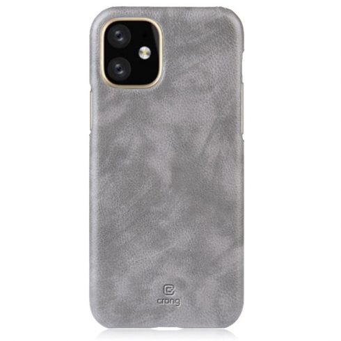 Crong Essential Cover - torbica od PU kože za iPhone 11 (siva)