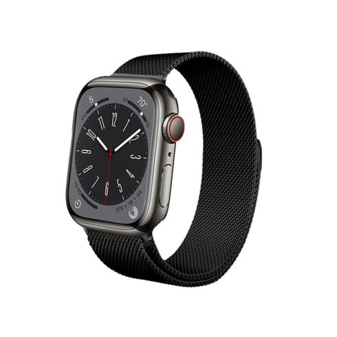 Crong Milano Steel za Apple Watch 42/44/45/49 mm (crni)