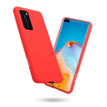   Crong Color Cover - Fleksibilna maska ​​za Huawei P40 (crvena)