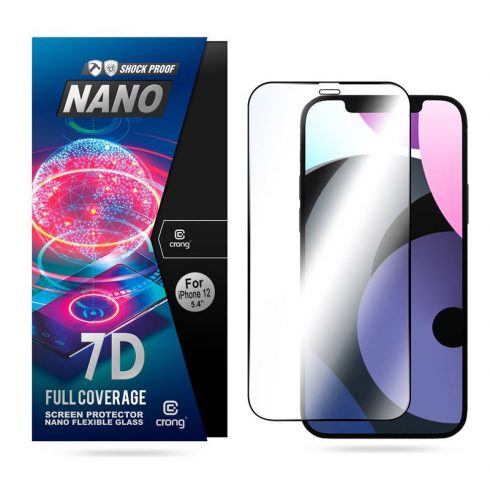 Crong 7D Nano Fleksibilno staklo – Hybrid Screen Protector pune pokrivenosti 9H iPhone 5.4 iPhone 12